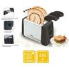 Tostapane con Pinze per Toast in Acciaio 650W 2 Fette Tostiera Piastra Toaster