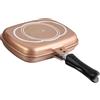 Bistecchiera Doppia Piastra 34cm Rivestimento Antiaderente Marmo Cucina Chef