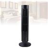 Black Portable Tower Fan Mini Electric Fan with Oscillation for Family Use