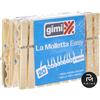 Gimi Mollette da bucato Gimi Easy per stendere panni 2x1,5x9 cm avorio 20 pz