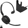 Jabra Evolve3 65 Cuffie con microfono singole wireless Bluetooth, MS Teams, USB-A