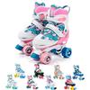 meteor Pattini a rotelle discoteca skate - Roller Parallel 4 ruote - Pattini da pattinaggio in quad per bambini Adolescenti e adulti - Taglia regolabile