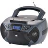 Majestic AH 2430 DAB - Boom Box Portatile Lettore CD, Radio DAB e FM, Riproduttore cassette, Ingresso AUX-IN, Nero