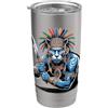 Ancient Mexican Indigenous le Warrior Design azteco Jaguar Warrior Bicchiere termico in acciaio inox doppia parete