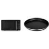 Whirlpool MWP 253 SB - Dimensioni 48,3cm x 41,9cm x 28,1cm, Forno Microonde 25 Litri & AVM250 - Libera installazione Piatto Crisp piccolo per forno a microonde