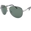 BLOC Dune Occhiali Da Sole Pilot Argento Con Lenti Verdi F663 Unisex