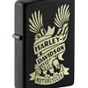 Zippo Accendino antivento Harley-Davidson, nero opaco, incisione laser, ricaricabile, design antivento, confezione regalo, prodotto negli Stati Uniti