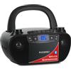 Beatfoxx CDB 1016U BK Boombox con cassetta lettore CD radio Bluetooth e USB