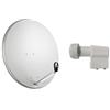 TELE System KIT PARABOLA ANTENNA SATELLITARE DA 60 CM CON ILLUMINATORE LNB 2 USCITE TWIN DVB
