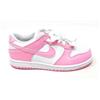 Nike Dunk low IU7765 125 white pink scarpe sportive bambina bianco rosa in pelle