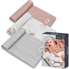 Bamboo Set 3 Pezzi Mussole per neonato 70x70 cm in cotone bambù 100% naturale