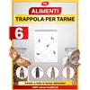 PIC 6 Trappola Di Colla Ai Feromoni Acchiappa Tarme Alimentari 3 Buste x 2 Trappole