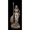 Veronese Freya Figura Bronzato - Vichingo Decorazione Odino Dea Guerriero - Veronese
