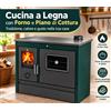 Cucina Forno Stufa a Legna con Piano Cottura Focolare in Ghisa e Mattoni in - A+