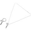 Silver Alloy Snowboard Keychain Pendant Durable Ski Bag Charm for Daily Use