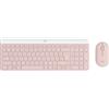 Logitech MK470 Slim Combo tastiera Mouse incluso RF Wireless QWERTZ Tedesco Rosa