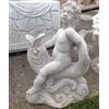 FratelliVagnoni STATUA PUTTO CON PESCE FONTANA LAGHETTO ARREDO DA GIARDINO STATUE PIETRA CASCATA