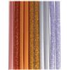 Rayher Mix of 10 Glitter and Metallic Hot Melt Glue Sticks for Mini Hot Glue Gun