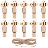 10 PCS Mini Graffette Mollette Di Legno Per Foto Clip Immagini Da Cucito