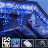 Tenda Luminosa Natalizia 150 LED con Flash Luce Blu 3mt Esterno Prolungabile