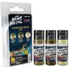 IONIC Smart Colors IONIC Real Heavy Metal - Set di vernice metallica in 3 passaggi per miniature e modellismo, include base, lavaggio e luce, finitura professionale, Wargames