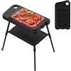 Cecotec Barbecue Elettrico PerfectSteak 4250 GrillWall 2 in 1 | 2000W, Pieghevole e Appendibile, Griglia e Piastra Smaltata, con Gambe o Tavolo, Termostato Regolabile, Grigliate Senza Fumo