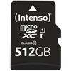 INTENSO MEMORY CARD MICRO SD 512GB UHS-I PREMIUM UP TO 90 MB/S