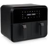 Princess 182068 Double Basket Airfryer - Friggitrice ad aria 8 L, 2400 W, 8 prog