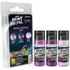 IONIC Smart Colors IONIC Real Heavy Metal - Set di vernice metallica in 3 passaggi per miniature e modellismo, include base, lavaggio e luce, finitura professionale, Wargames