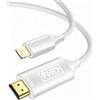 ziwodiv Cavo Lightning a HDMI 2M [Apple MFi Certified] adattatore AV digitale 1080P per