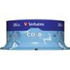 Verbatim CD R 80 700MB Confezione da 25 Argento