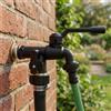 Giardino in Ottone Massello per Rubinetto 3/4 Pollici Doppia Uscita Nero Antirug