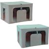 Danyx Scatole per Armadio 2pz 50x40x33cm Storage Box Struttura Metallo Pieghevole 2col