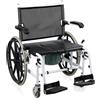 Moretti Spa Sedia Comoda per Anziani doccia e WC in Alluminio seduta da 60 cm schienale a re