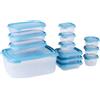 alpina Set di Contenitori per Alimenti 13 Pezzi - Contenitori Meal Prep con Coperchio - Scatole in Plastica Impilabili Adatte a Microonde e Freezer - Contenitori da Cucina - Blu