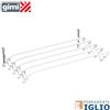 GIMI Stendibiancheria Stendino da Parete Estraibile in Acciaio 80cm GIMI BRIO SUPER