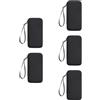 Black Reusable Tech Accessories Storage Bag with Impact Resistant Cushion Layer