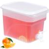 Relaxdays Dispenser per Bevande, Distributore Acqua da Frigo, Erogatore Bibite 4,8 L, Rubinetto e Coperchio, Frigorifero