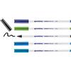 edding 4600 textile pen - black, blue, light blue, light green, orient blue - se