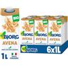 BJORG Bevanda di Avena Biologica 6x1L | Bevanda vegetale, senza zuccheri aggiunti, avena italiana, basso contenuto di grassi, prodotto in Italia, bio, vegan