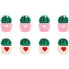 8Pcs PVC USB Charging Cable Protector Adorable Cactus Plug Cover
