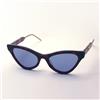 Gucci Occhiali da sole Gucci GG0597S 002 taglia 55 montatura avana lenti blu occhio...