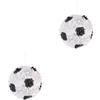 2Pcs Soccer Birthday Pinata White Paper Reusable Party Decoration Toy