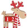 Amosfun Christmas Advent Calendar Wooden Blocks Reusable Multi Color Decorative Calendar