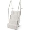 VEVOR Scaletta per Piscina 4 Gradini, Doppio Corrimano, Gradini Antiscivolo per Carichi Pesanti, Scaletta Sicurezza per Piscina, Carico 181,4 kg Piscine Interrate Fuori Terra 122-137 cm Bianco Latte