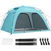 Tenda da spiaggia grande 3-4 persone portatile protezione UV UPF50+ Blu
