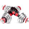 Manubri Pesi Regolabili 15 Kg Set Componibili Palestra Dumbbell in Acciaio Tot