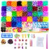 KIT BRACCIALETTI ELASTICI 4000 PEZZI FAI DA TE LOOM PERLINE LETTERE LUMINESCENTI