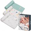 lionelo Bamboo Set di 3 Mussole Neonato 70 x 70 cm in Cotone di Bambù 100%