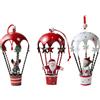 3 Mongolfiera Nordica Ornamenti Ferro Battuto per decorazione di Natale